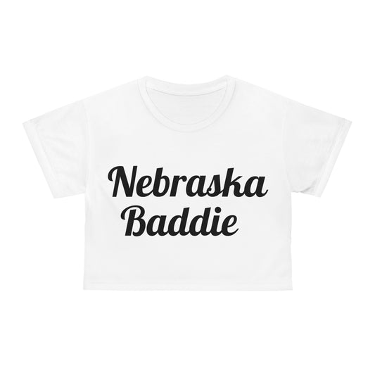 Nebraska Baddie Crop Tee